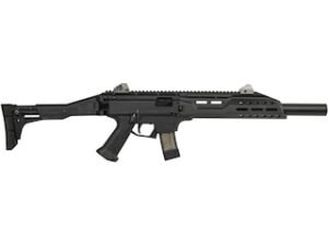 CZ-USA Scorpion EVO 3 S1 Semi-Automatic Centerfire Rifle 9mm Luger 16.2″ Barrel Inert Suppressor Black and Black Folding