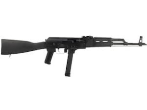 Century Arms Wasr-M Semi-Automatic Centerfire Rifle 9mm Luger 16.4″ Barrel Matte and Black Pistol Grip