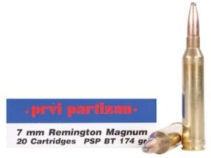 Prvi Partizan Ammunition 7mm Remington Magnum 174 Grain Pointed Soft Point Box of 20 good sale