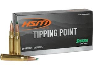 HSM Tipping Point Ammunition 7mm-08 Remington 165 Grain Sierra GameChanger Tipped GameKing Box of 20 good sale