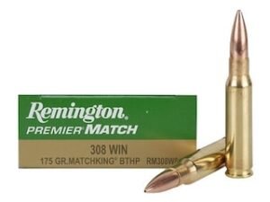 Remington Premier Match Ammunition 308 Winchester 175 Grain Sierra MatchKing Hollow Point Box of 20 good sale