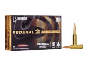 Federal Premium Gold Medal Berger Ammunition 6.5 Creedmoor 130 Grain Berger Hybrid Open Tip Match good sale