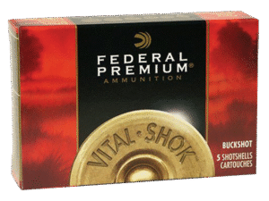 Federal Vital-Shok Premium 20 Pellet 3 Buck Shotshell Ammo 20 GA 5-Rounds 2.75″
