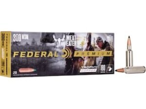 Federal Premium Meat Eater Ammunition 300 Winchester Short Magnum (WSM) 180 Grain Trophy Copper Tipped Boat Tail Lead-Free Box of 20 good sale