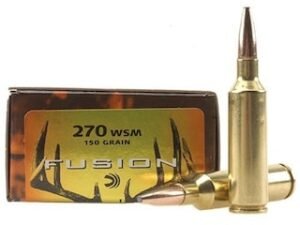 Federal Fusion Ammunition 270 Winchester Short Magnum (WSM) 150 Grain Bonded Spitzer Boat Tail Box of 20 good sale