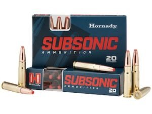 Hornady Subsonic Ammunition 300 AAC Blackout 190 Grain Sub-X FTX Box of 20 good sale