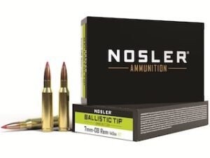 Nosler BT Ammunition 7mm-08 Remington 140 Grain Ballistic Tip Box of 20 good sale