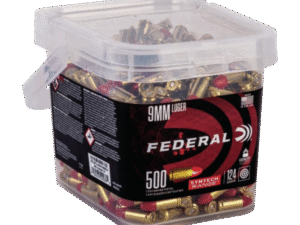 Federal American Eagle Brass 9mm 124 Grain 500-Rounds TSJRN