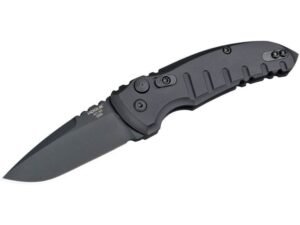 Hogue A01-Microswitch Automatic Knife – 2.75″ Plain Drop Point Blade with Deep Carry Clip