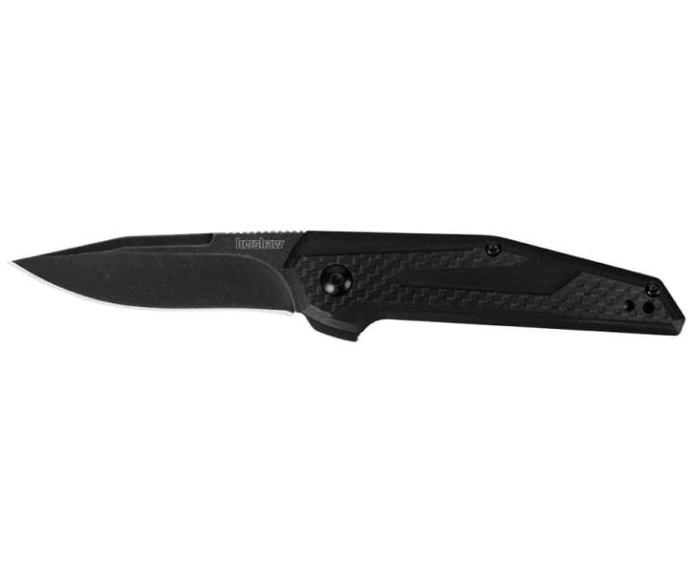 Kershaw Fraxion Folding Knife – 2.75″ Black Plain Drop Point Blade