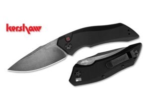 Kershaw Launch 1 Automatic Push Button Knife – 3.4″ Plain Drop-Point Blade