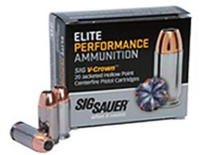 Sig Sauer Elite Performance 9mm 115GR V-Crown JHP 20Rds
