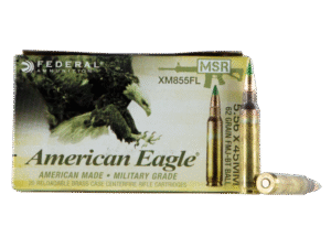 Federal American Eagle XM 5.56 NATO 62 Grain 20-Rounds FMJBT