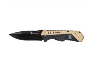 Smith & Wesson Spring Assisted Open Folding Knife with 3.5″ Drop Point Blade