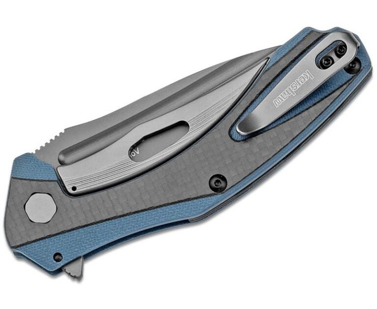 Kershaw Natrix Carbon Fiber Folding Knife – 3.25″ Plain Drop Point Blade with Reversible Pocket Clip - Image 2