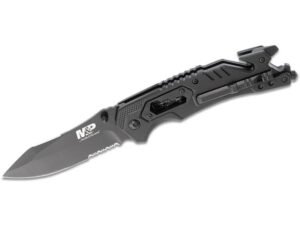 Smith & Wesson M&P Assisted Open Knife & Tool – 3.5″ Clip Point Partially Serrated Blade
