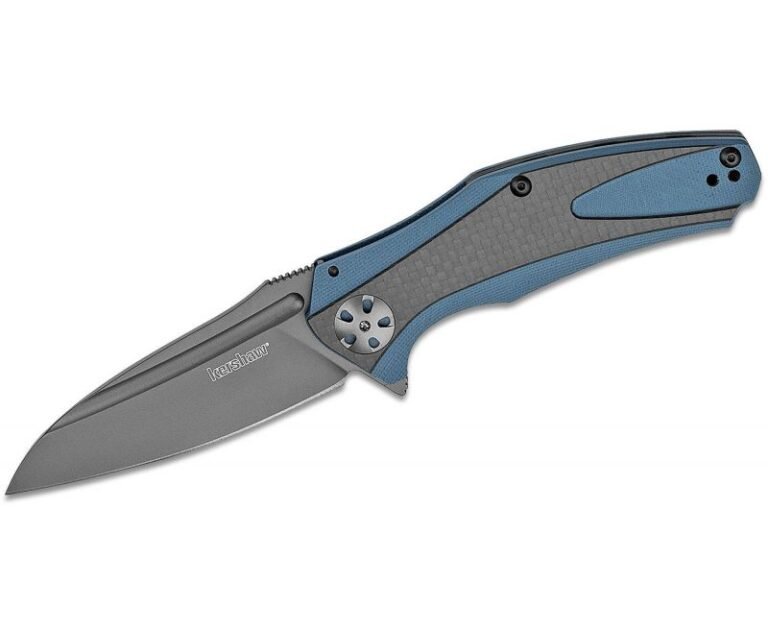 Kershaw Natrix Carbon Fiber Folding Knife – 3.25″ Plain Drop Point Blade with Reversible Pocket Clip